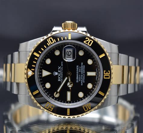 rolex submariner two tone black face price